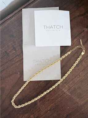 THATCH California 14K Gold plated Bowie Rope Chain Necklace